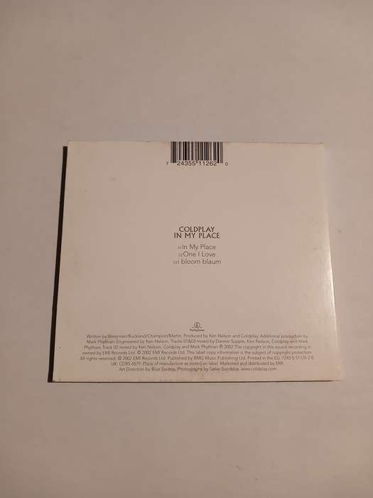 Coldplay, In My Place CD single, EU