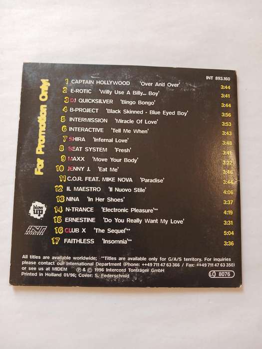 It's a Hit - It's on Blow Up - January/February '96 CD, Promo, EU