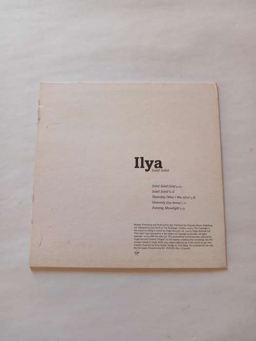 Ilya, Soleil Soleil CD single, Promo, UK