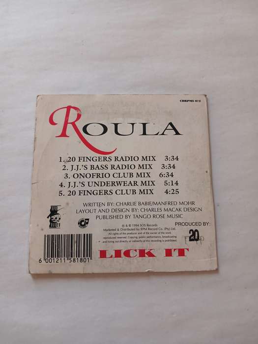 Roula, Lick It CD single
