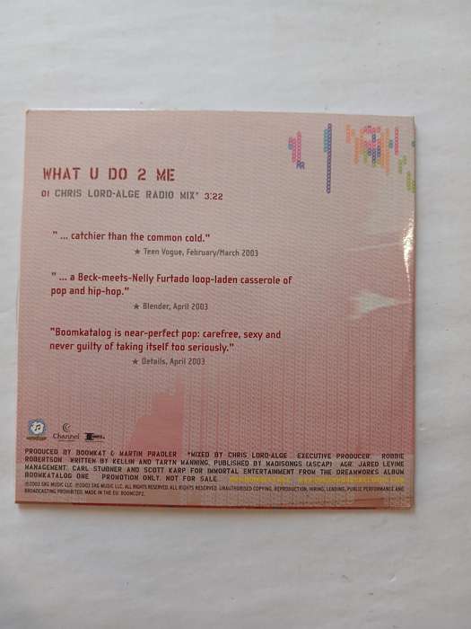 Boomkat, What U Do 2 Me CD single, Promo, EU