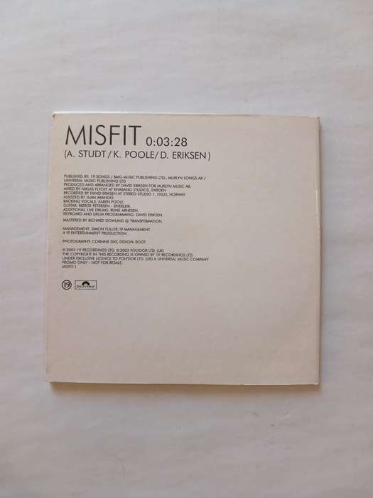 Amy Studt, Misfit CD single, Promo, UK