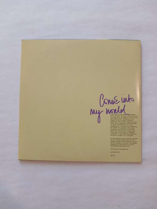 Kylie Minogue, Come Into My World CD single, Promo, UK