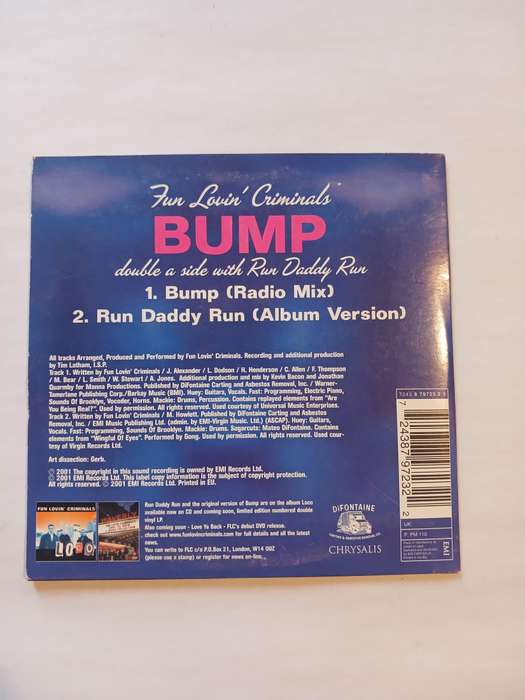 Fun Lovin' Criminals, Bumb CD single, EU
