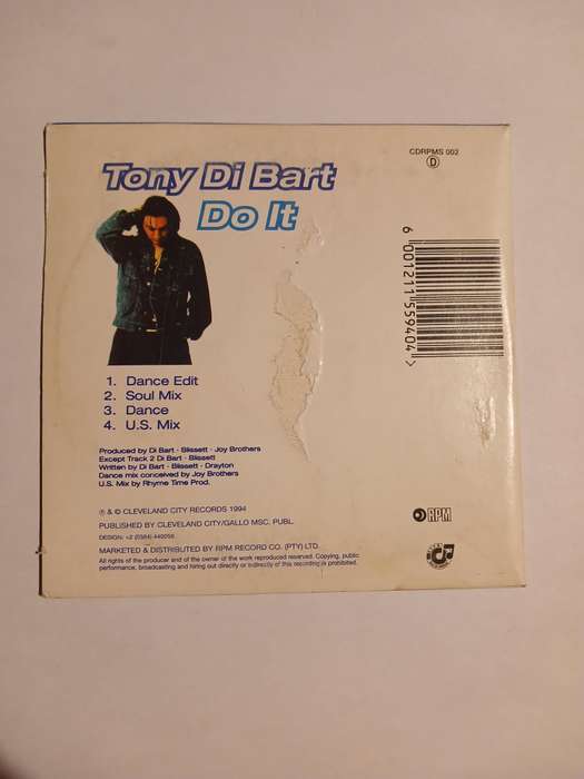Tony Di Bart, Do It CD single