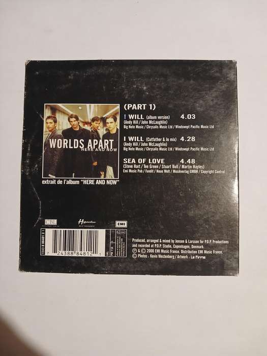 Worlds Apart, I Will (Part 1) CD single, France