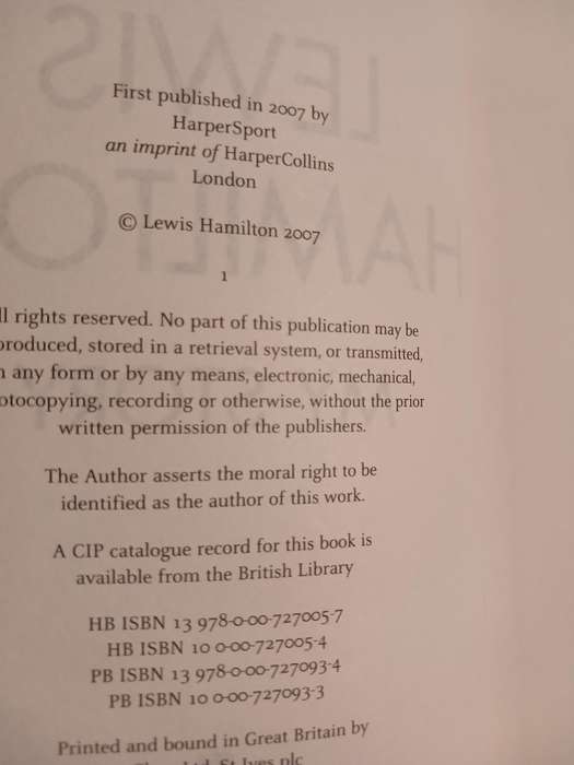 My Story by Lewis Hamilton, Hardcover