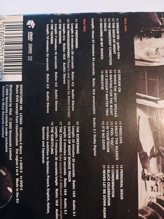 Depeche Mode, One Night in Paris, The Exciter Tour 2001, 2 x DVD