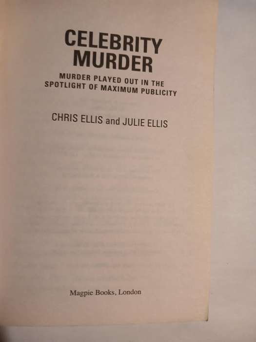 Celebrity Murder by Chris Ellis and Julie Ellis
