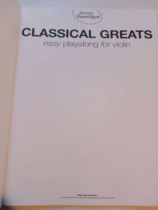 Classical Greats, Easy Playing for Violin, Sheet Music