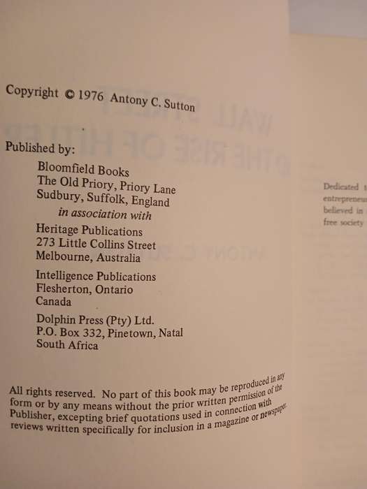 Wall Street and the Rise of Hitler by Antony C. Sutton