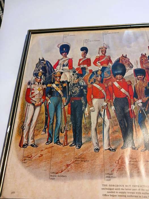 Military Uniforms, Uniforms of Waterloo, Framed