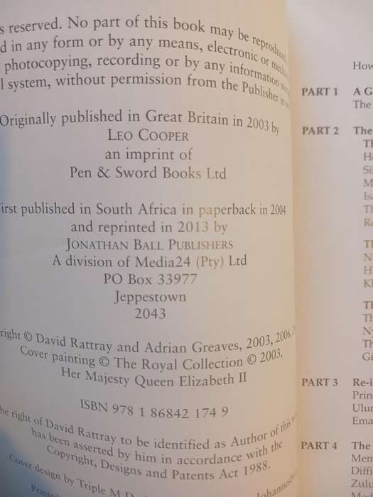 Guidebook to the Anglo-Zulu War Battlefields by David Rattray & Adriaan Greaves