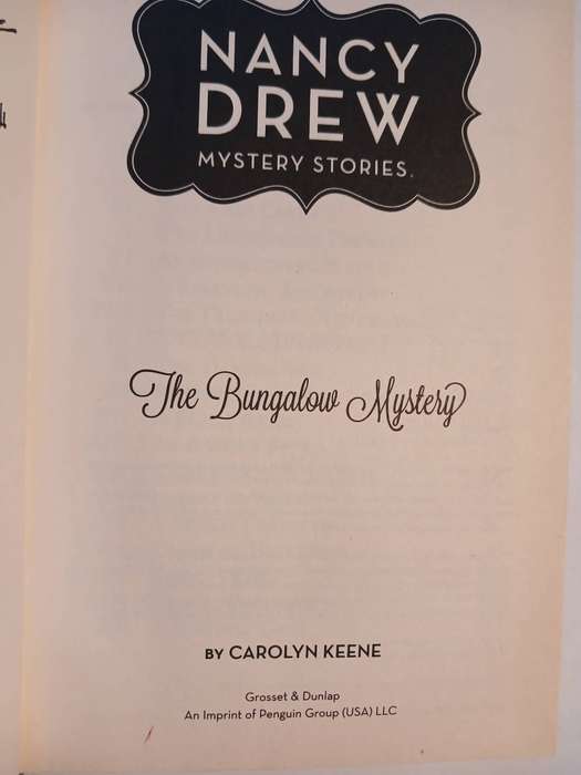 The Bungalow Mystery by Carolyn Keene, Nancy Drew, Hardcover