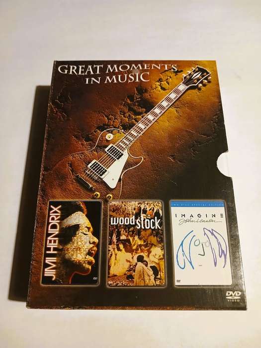 Great Moments in Music, 3 x DVD, Jimi Hendrix, Woodstock & John Lennon