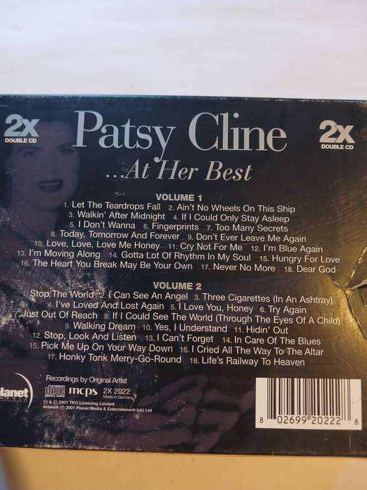 Patsy Cline...At Her Best, 2 x CD boxset, UK