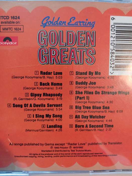 Golden Earing, Golden Greats CD