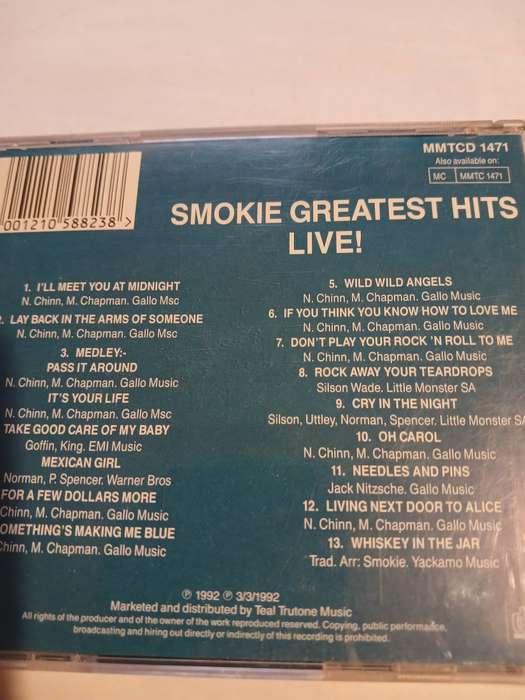 Smokie, Greatest Hits Live! CD