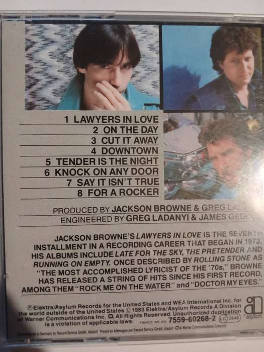 Jackson Browne, Lawyers in Love CD, Germany