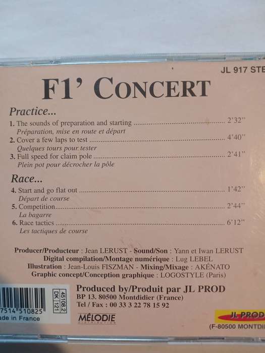 F1' Concert CD