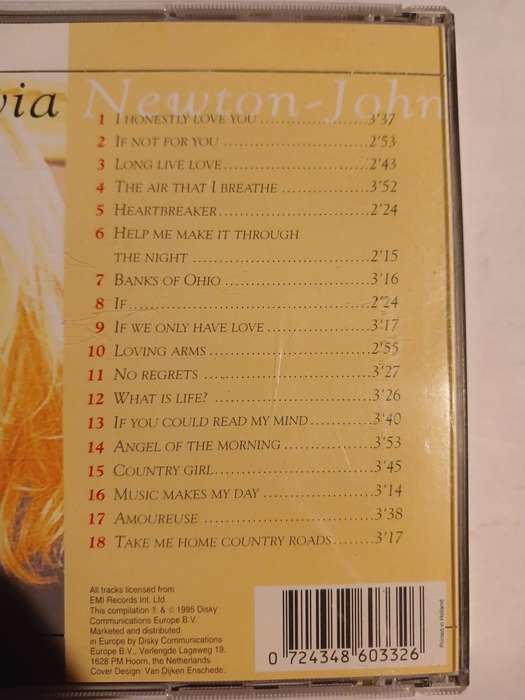 Olivia Newton-John, I Honestly Love You, Her Greatest Hits CD, Holland