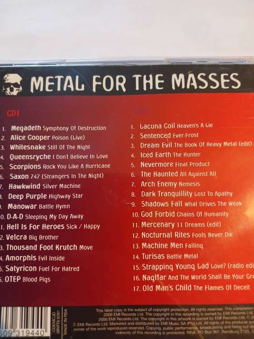 Metal for the Masses, 2 x CD