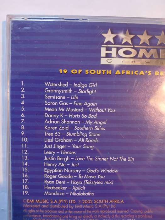 Home Grown, 19 of S.A's Best Bands CD