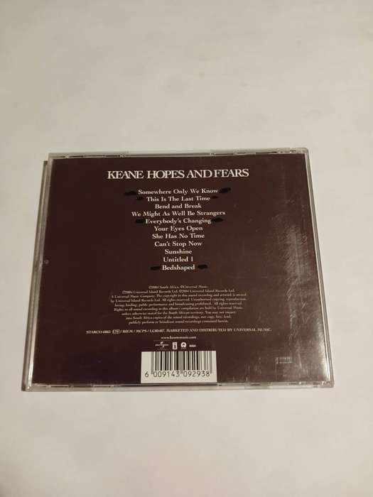 Keane, Hopes and Fears CD