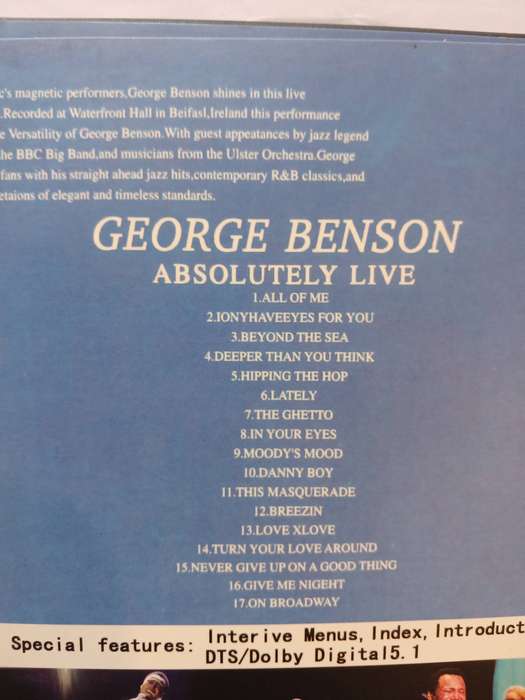 George Benson, Absolutely Live DVD