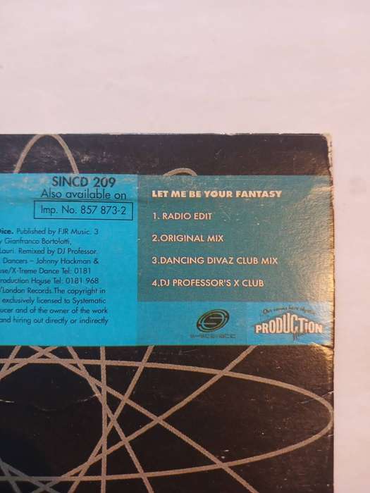 Baby D, Let me be Your Fantasy CD single