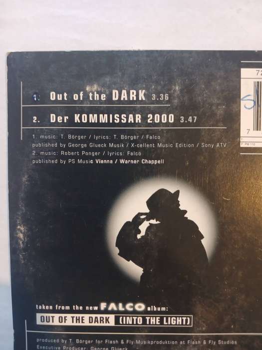Falco, Out of the Dark CD single, Holland