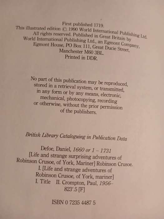 Robinson Crusoe by Daniel Defoe, Unabridged