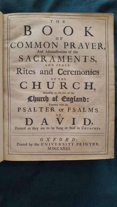 18) Book of common prayers and other rites - Henry hills 1731