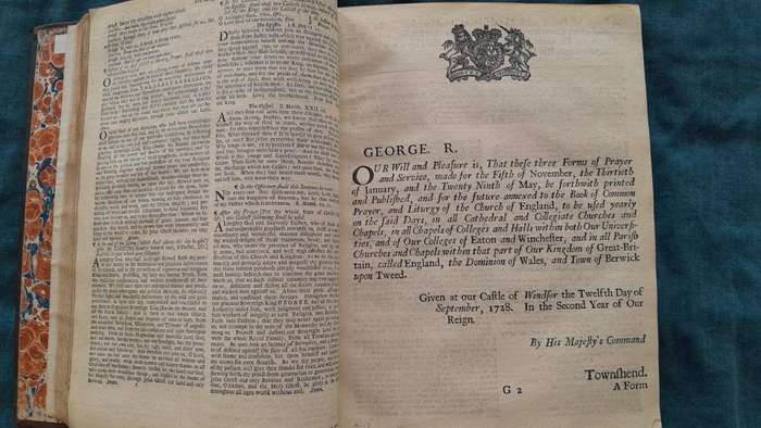 18) Book of common prayers and other rites - Henry hills 1731