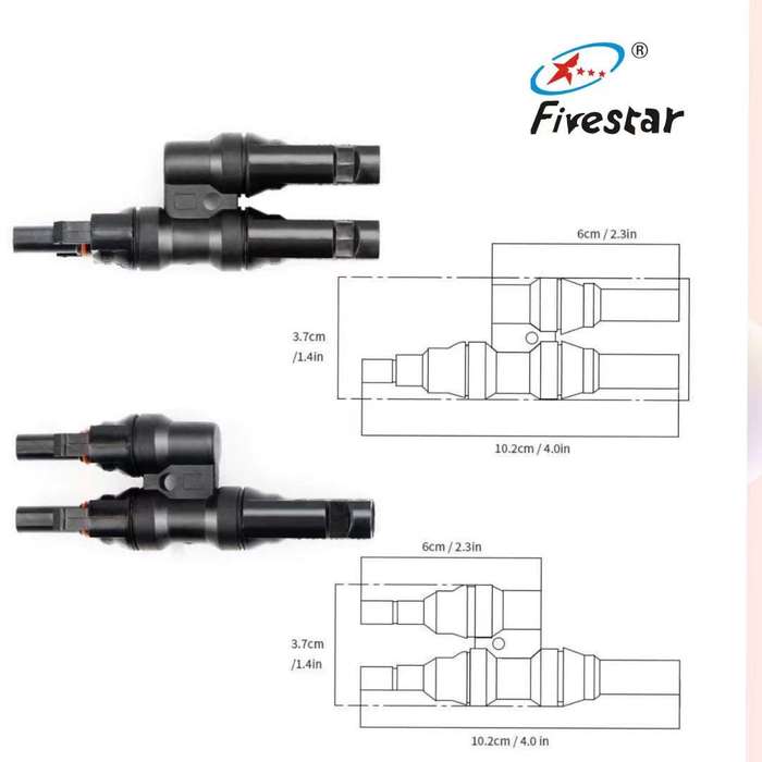 MC4 Solar PV Connnector 2-1 T Branch
