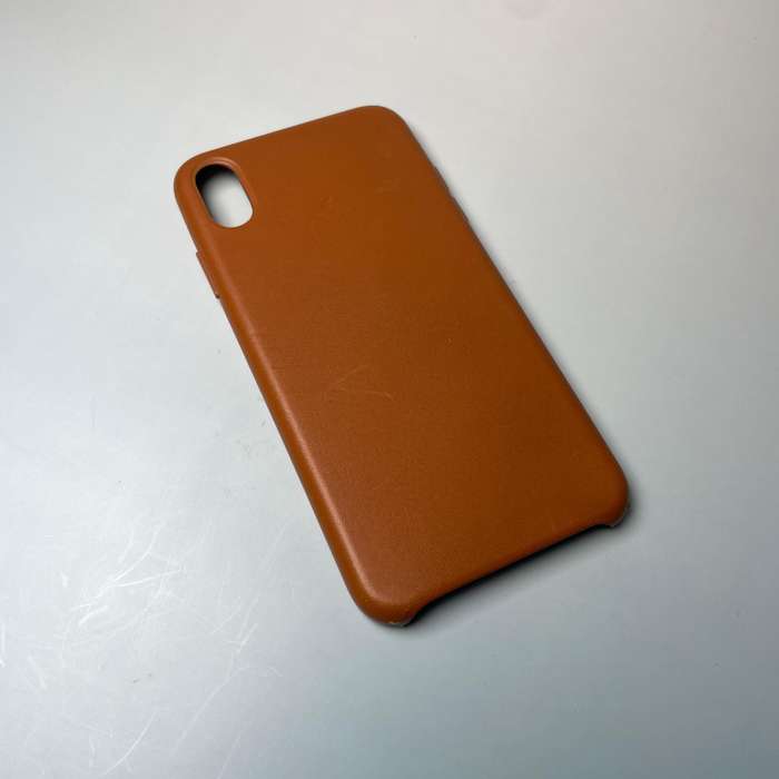 Apple iPhone XS Brown leather case.