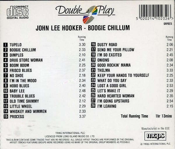 John Lee Hooker - Boogie Chillum [CD]