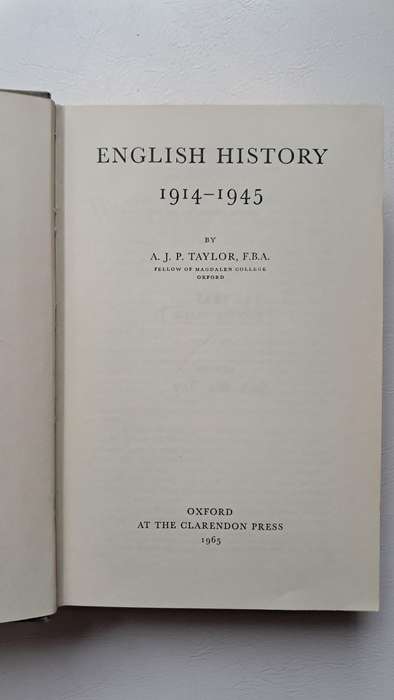 English History 1914-1945 by A. J. P. Taylor
