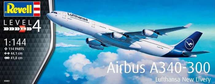 Airbus A340-300 'Lufthansa' New Livery 1/144 Scale Revell 03803