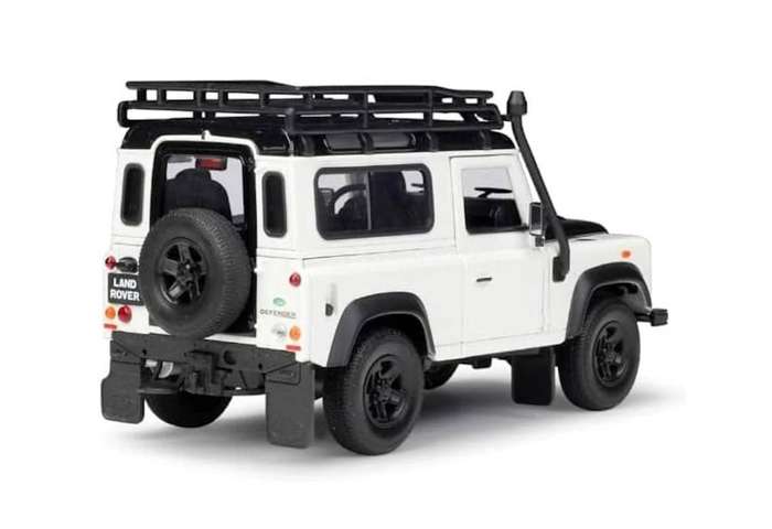 Land Rover Defender with Roof Rack Snorkel Cream 1/24 Scale WELLY 22498SP-W-CREAM