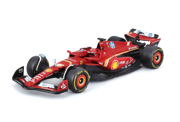 Ferrari F1 SF-24 2024 (w/Helmet) 1/43 Scale Burago Bur18-36843-16