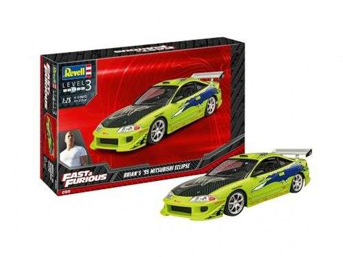 Model Set F&F Brian's 1995 Mitsubishi Eclipse 1/25 Scale Revell 07691