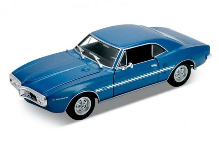 Pontiac Firebird Blue 1967 1/24 Scale WELLY 22502W