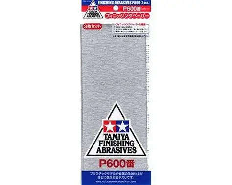 Finishing Abrasive P600 (3 Sheets) TAMIYA 87055
