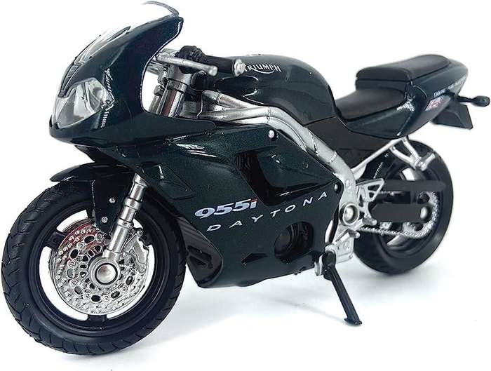 Triumph Daytona 955I Silver 2002 1/18 Scale WELLY 12176PW