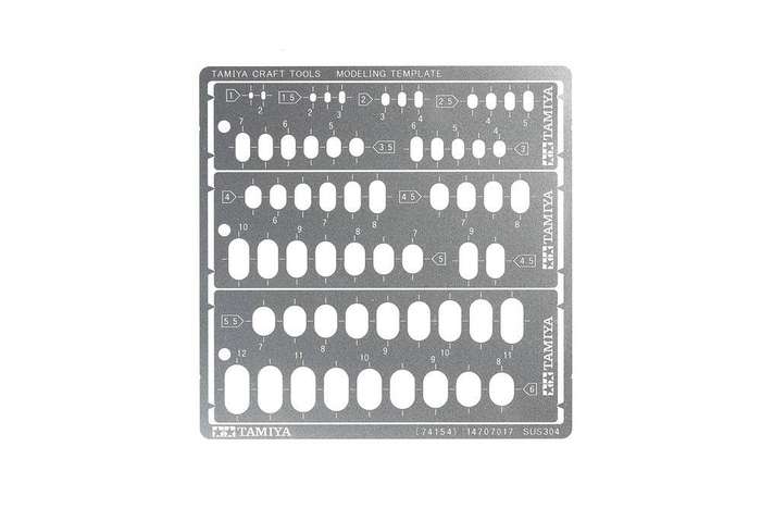 Modeling Template (Rounded Rectangles, 1-6mm) TAMIYA 74154