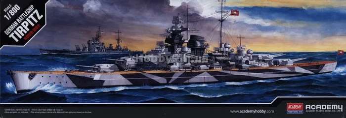Battleship Tirpitz - 1/800 Scale (Academy)(ACAD14219)
