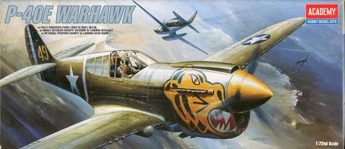 Curtiss P-40E Warhawk - 1/72 Scale (Academy)(ACAD1671)(ON0049)
