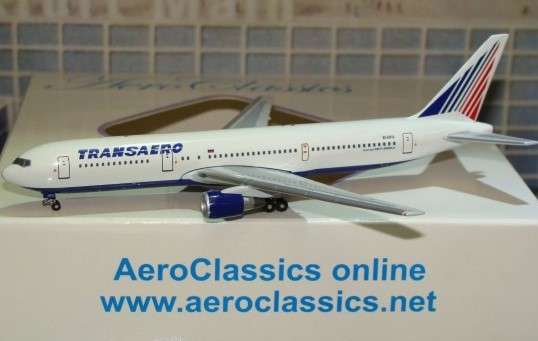 Boeing 767-200 Transaero - 1/400 Scale (Aeroclassics)(ACEIDFS)