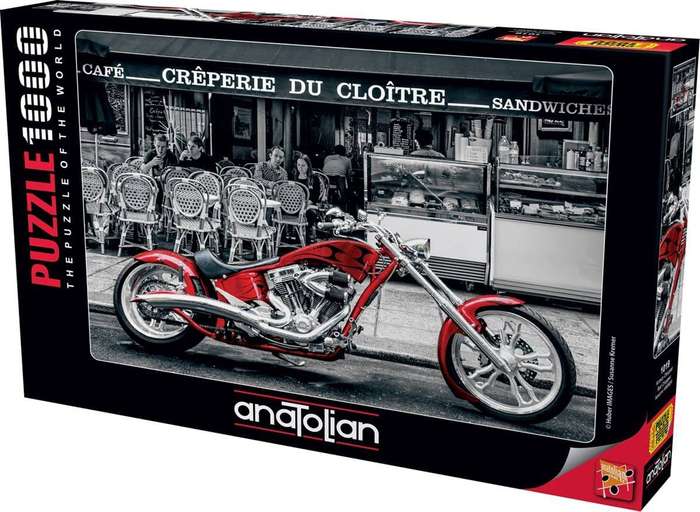 Red Chopper Bike 1000 Pieces Anatolian Puzzle ANA1019